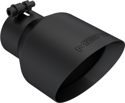 MBRP Black-Coated Tip, 3" ID, 5" OD Out, 8" Length, Angle Cut, Dual Wall, Universal