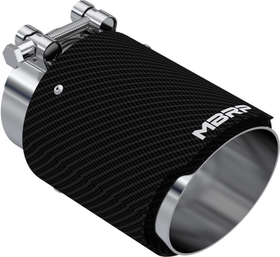 MBRP Carbon Fiber Tip, 3" ID, 4" OD Out, 6.13" Length, Angle Cut, Dual Wall, Universal MBRP Carbon Fiber Tip, 3" ID, 4" OD Out, 6.13" Length, Angle Cut, Dual Wall, Universal