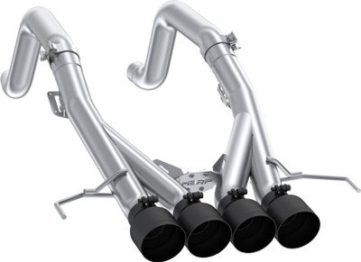 MBRP 3" Axle-Back, Dual Split Rear, Quad Outlet w/ Black-Coated Tips, 2014-2019 Chevrolet Corvette C7 6.2L