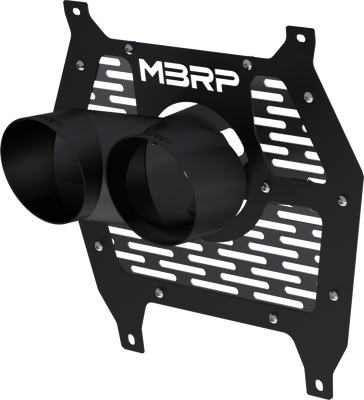 MBRP 4" OD Dual Tip & Shield Assembly, Black-Coated,  2024-2026 Can-Am Maverick R
