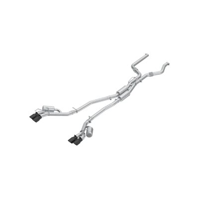 MBRP 3" Cat-Back, Dual Rear/Quad Outlet w/ Black Tips, T304 Stainless Steel, 2020-2027 Ford/ Lincoln Explorer ST, Aviator, 3.0L EcoBoost