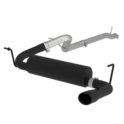 MBRP 2.5" Cat Back, Single Rear Exit, Black Coated, Jeep Wrangler/Rubicon 3.6L 2dr/4dr 2012 - 2018 MBRP 2.5" Cat Back, Single Rear Exit, Black Coated, Jeep Wrangler/Rubicon 3.6L 2dr/4dr 2012 - 2018
