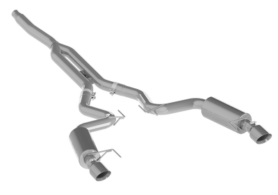 MBRP 3" Cat Back, Dual Split Rear, Street Version, 4.5" tips AL, Ford Mustang 2.3 EcoBoost - not convertible 2015 - 2025 MBRP 3" Cat Back, Dual Split Rear, Street Version, 4.5" tips AL, Ford Mustang 2.3 EcoBoost - not convertible 2015 - 2025