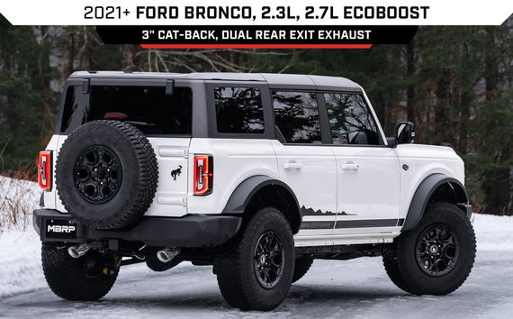 NEW 2021+ Ford Bronco, Cat-Back, Dual Rear Exit Exhaust 