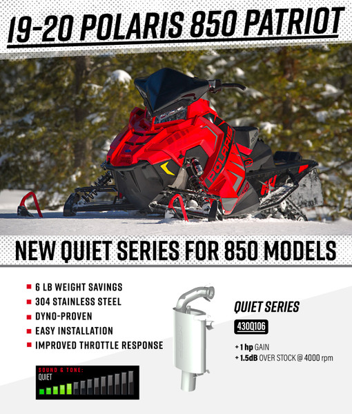 MBRP 430Q106 2019-2025 Polaris Matryx 850/650, AXYS chassis 850