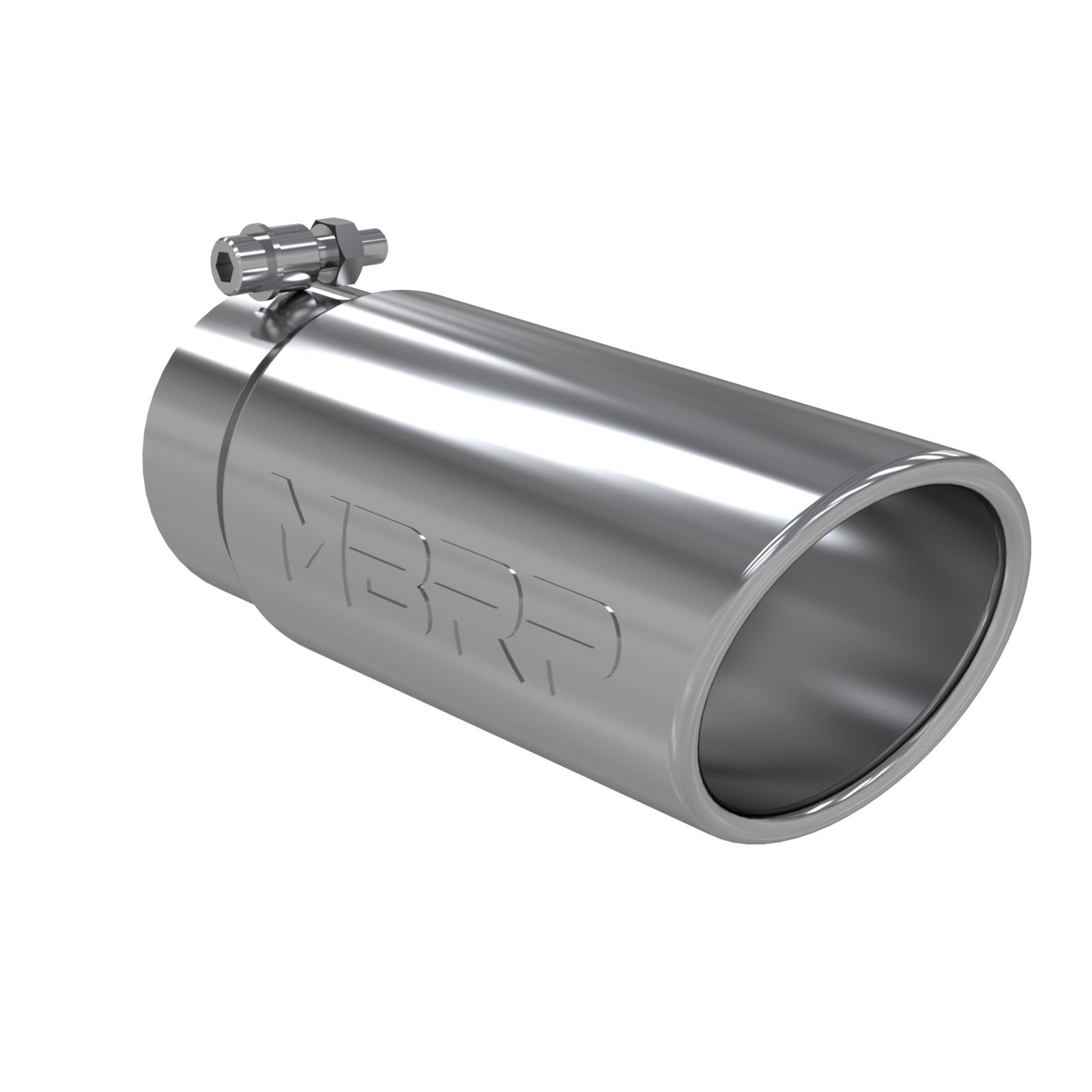 T304 MBRP T5148 3.5 OD Angled Cut Rolled End Exhaust Tip 