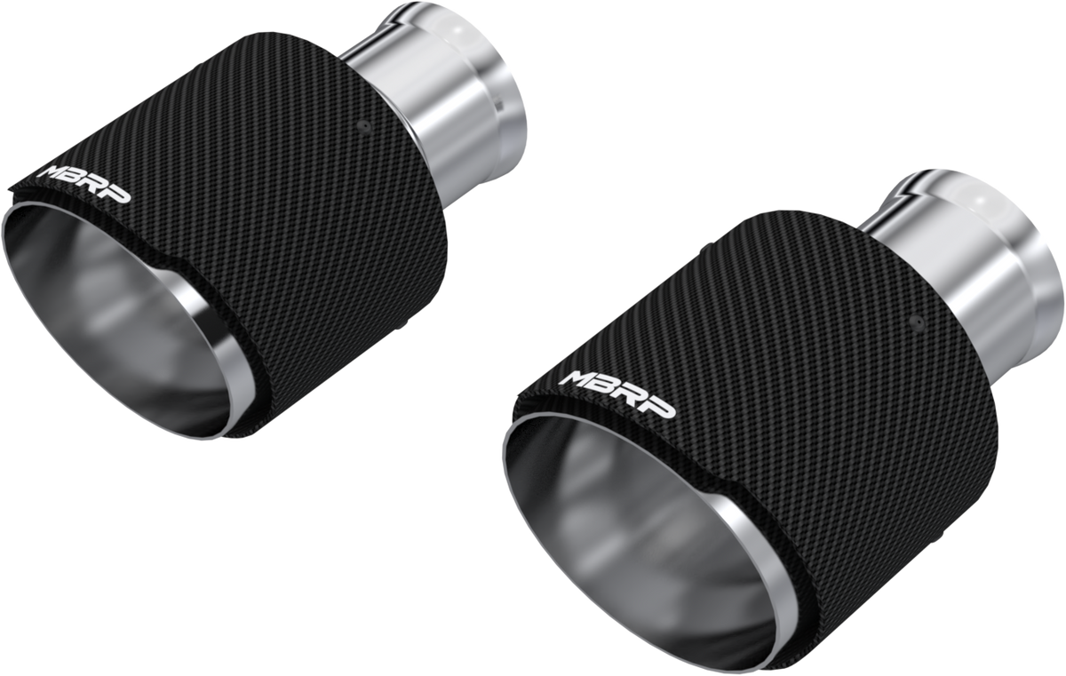 アタッチメント MBRP T5197CF Dual T304 Stainless Steel Carbon Fiber Tips