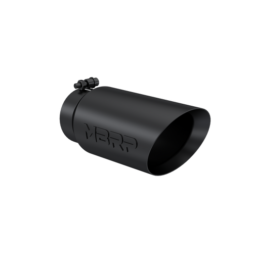 Tip, 5" O.D. Dual Wall Angled 4" inlet 12" length - Black Coated