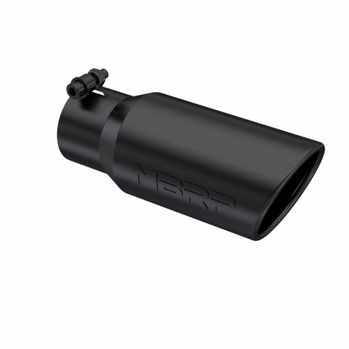 Tip, 4" O.D. Angled Rolled End, 3" inlet, 10" length, Black