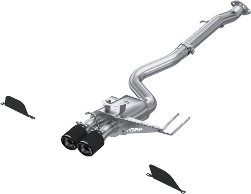 MBRP 3" Cat-Back, 2023-2025 Toyota Corolla GR 1.6L, Dual Center Rear w/ Carbon Fiber Tips, T304 Stainless Steel