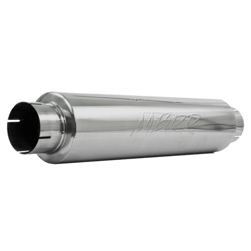 4" PRO Series Quiet Tone Muffler Resonator, 24" body, 6" diameter, 30" overall, T304
