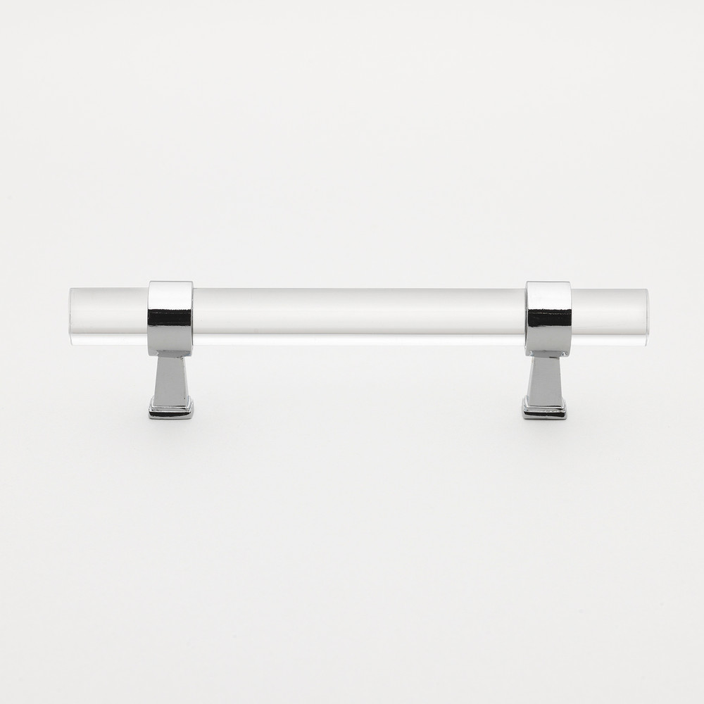3-3/4 Inch Center to Center Clear Acrylic Pull Cabinet Hardware Handle - 4718-96