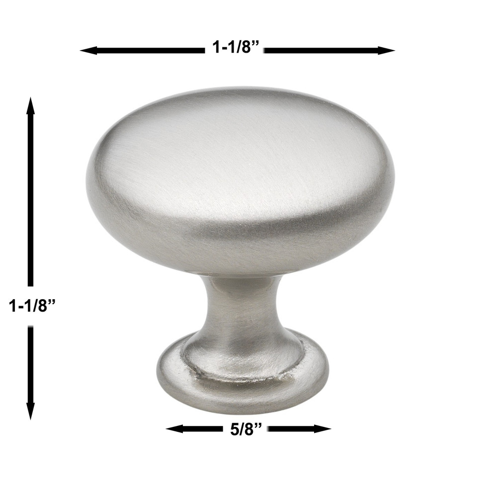 11/8 Inch Classic Round Solid Knobs, Satin Gold 5411SG