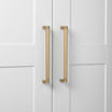 8-3/4 Inch Screw Spacing Solid Knurled Bar Pull Cabinet Hardware Handle, Satin Gold - 4788-224-SG