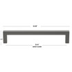 6-5/16 in. Center to Center Solid Square Bar Pull - 21683-160-GPH