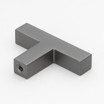 2-Inch Solid Square Cabinet T-Knob 21683-T, Graphite Gray