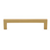 5-1/16 in. Center to Center Solid Square Bar Pull,  21683-128-BG, Brass Gold