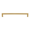 8-3/4 Inch Center to Center Solid Square Bar Pull, 21683-224-BG, Brass Gold