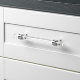 6-5/16 in. Center to Center Clear Acrylic Pull Cabinet Hardware Handle - 4718-160