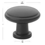 1-1/8 Inch Round Ring Classic Cabinet Knob - 5096