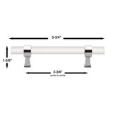 3-3/4 Inch Center to Center Clear Acrylic Pull Cabinet Handle with Satin Gold - 4718-96-SG