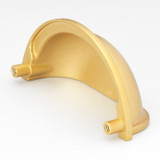 3 Inch Center to Center Classic Bin Pull Cabinet Cup Handle, Satin Gold - 953-SG-1