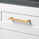 6-5/16 in. Center to Center Solid Square Bar Pull, Gold Collection - 21683-160