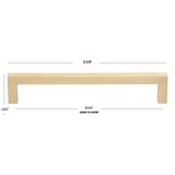 6-5/16 in. Center to Center Solid Square Bar Pull, Gold Collection - 21683-160