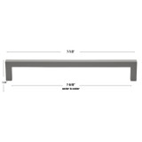 7-9/16 Inch Center to Center Solid Square Bar Pull - 21683-192-GPH