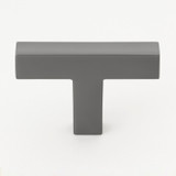 2-Inch Solid Square Cabinet T-Knob 21683-T, Graphite Gray