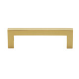 3-3/4 Inch Center to Center Solid Square Bar Pull,  21683-96-BG, Brass Gold