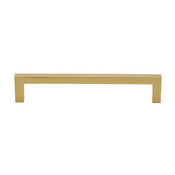 6-5/16 in. Center to Center Solid Square Bar Pull,  21683-160-BG, Brass Gold