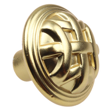 1-1/4 Inch Round Braided Cabinet Knob, Brass Gold - 82115-BG