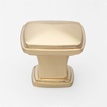 1-1/4 Inch Transitional Round Satin Gold Beaded Cabinet Knob, Brass Gold -  5222-BG-1