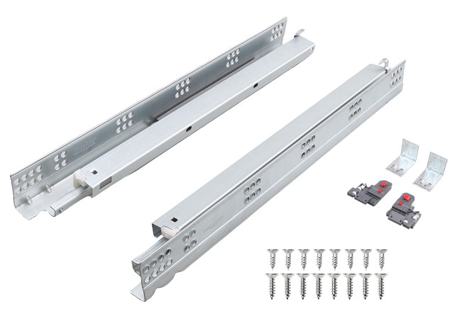 18 in. Full Extension Soft Close Undermount Drawer Slide Kit - 1 Pair (2 Pieces) - 18UM65