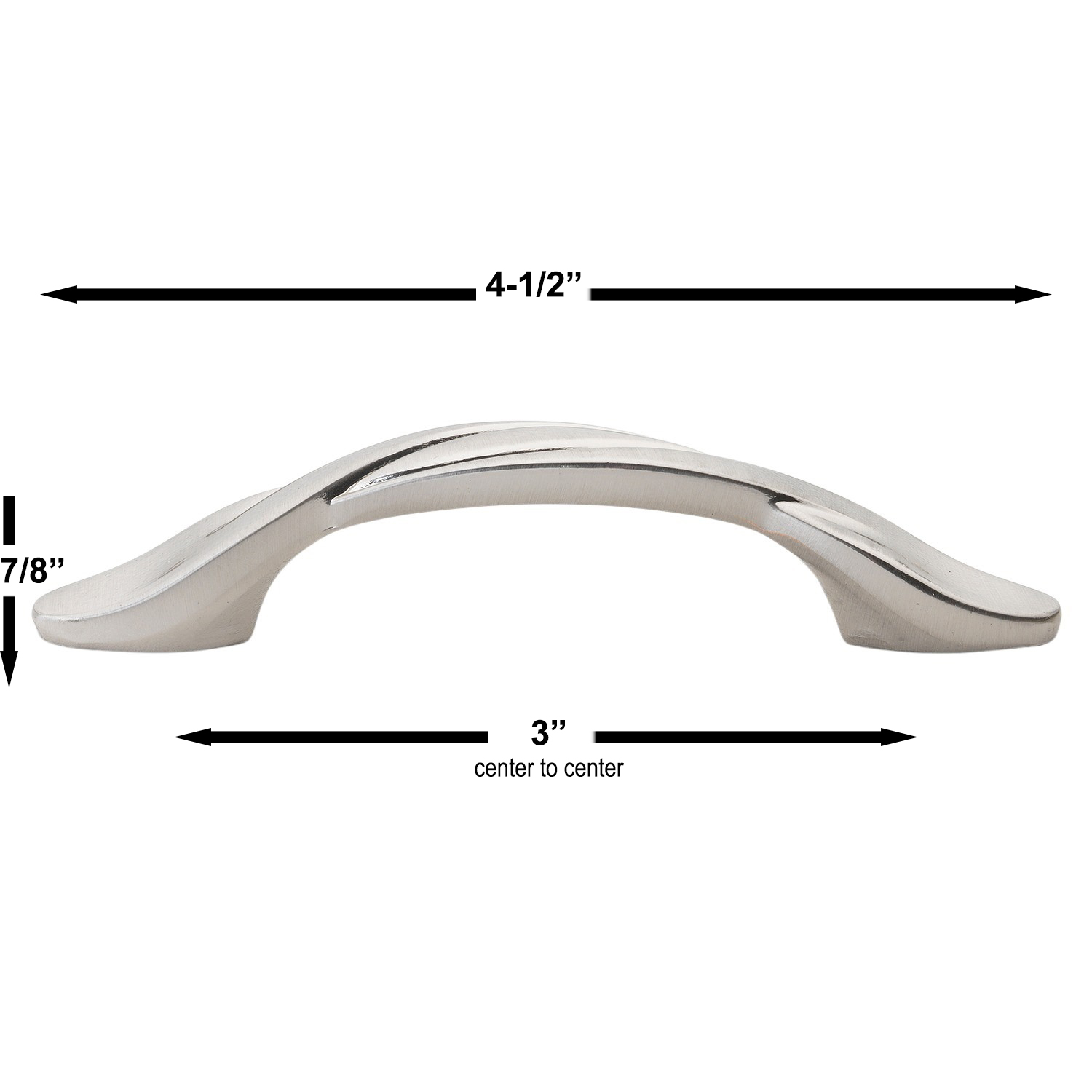 Stainless Steel Cabinet Handle, 3LC-120, 120 × 20 × 30 mm