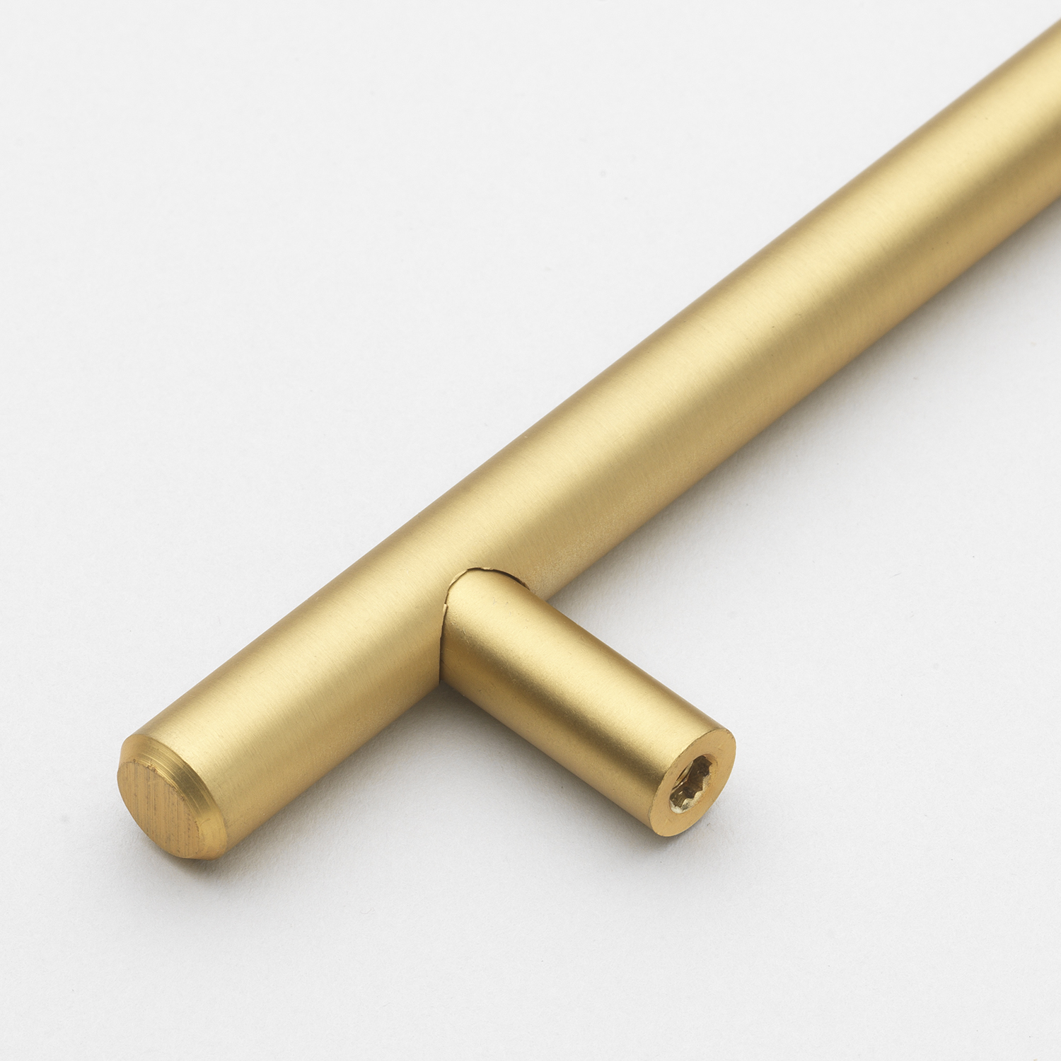 2-1/2 Inch Center to Center Satin Gold Modern Cabinet Hardware