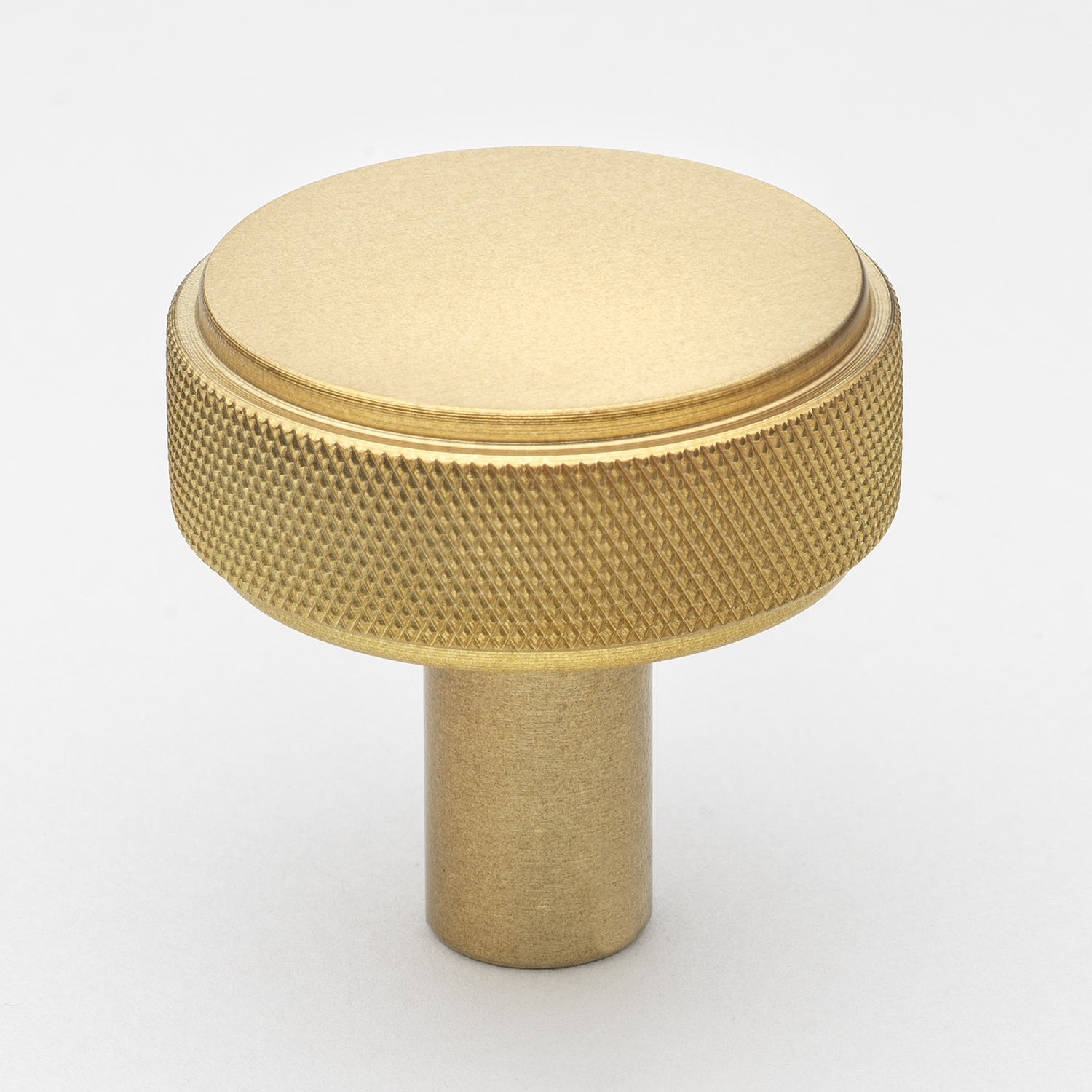 1-1/2 Inch Solid Round Knurled Cabinet Knob, Satin Gold - 5825-SG 1-1/2 Inch Solid Round Knurled Cabinet Knob, Satin Gold - 5825-SG