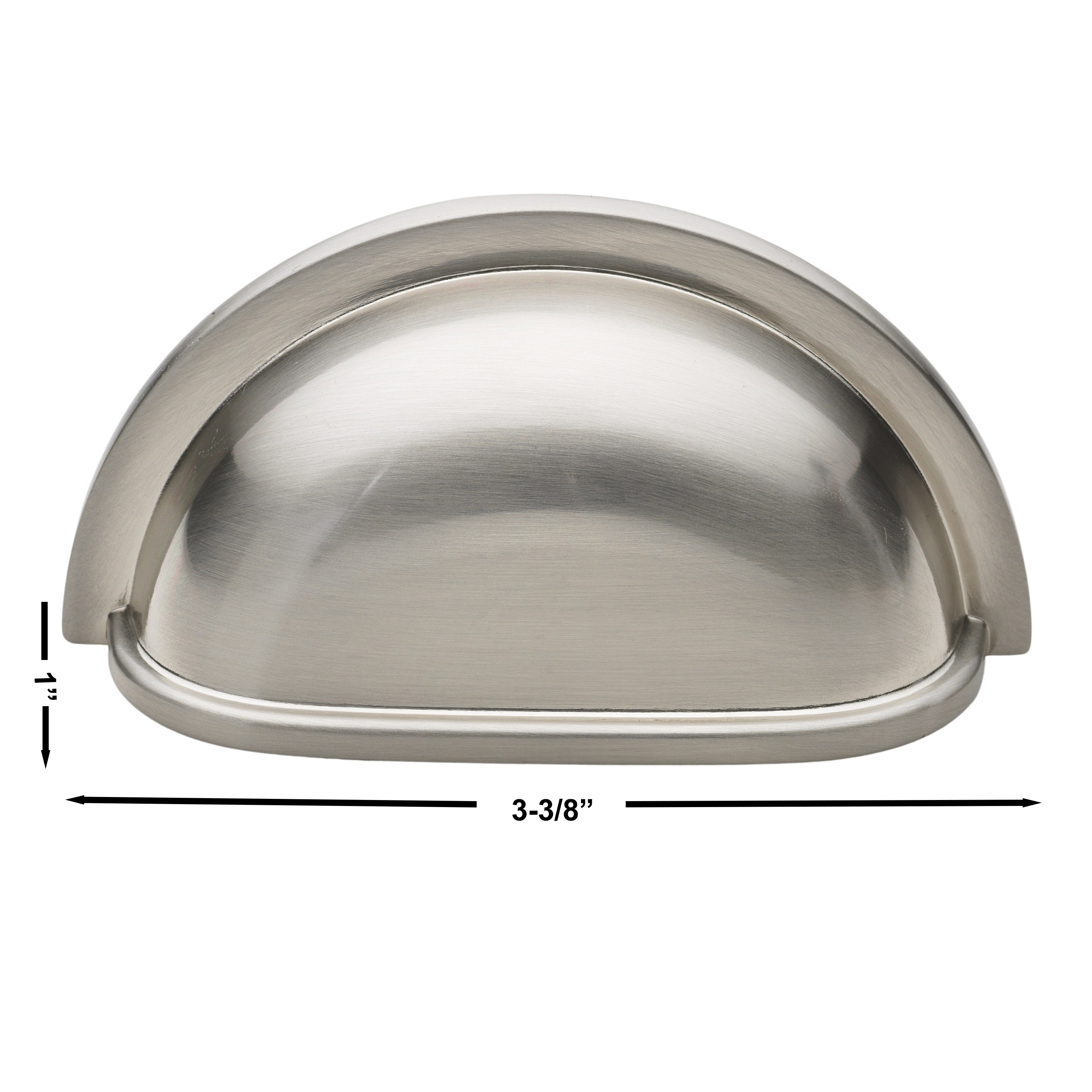 Polished Nickel Finish Kitchen Drawer Cabinet Cup Pull Handle