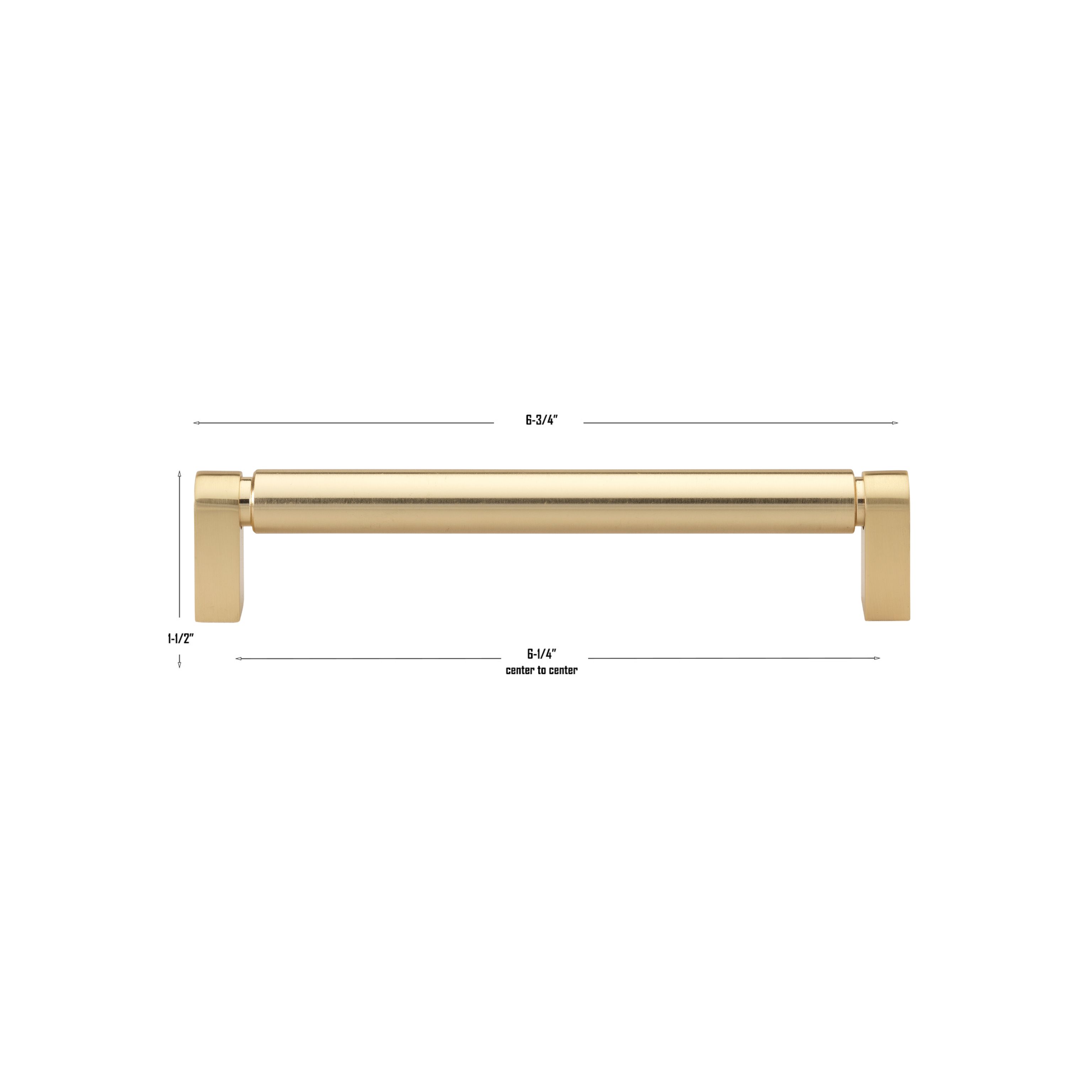 6-5/16 in. Center to Center Champagne Gold Smooth Bar Pull - 4787