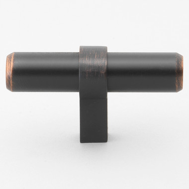 GlideRite Hardware Euro Bar Knob Finish: Oil Rubbed Bronze 4002-t