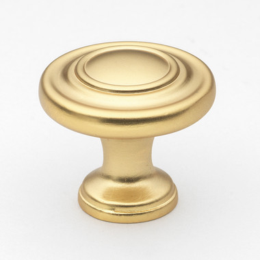 Ardell Brass Round Cabinet Knob - Polished Nickel