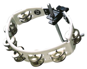 LP Cyclops Steel Mountable Tambourine - White
