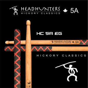 HeadHunters 5A Hickory Classic Extreme Grip Wood Tip