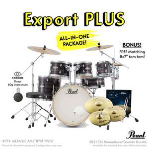 Pearl EXPORT PLUS 22" FUSION PLUS DRUM KIT PACKAGE -METALLIC AMETHYST TWIST