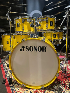 Sonor AQ1 Stage - Yellow (22", 10", 12", 14", 16" + 14" Snare) Drum Kit w/ 2000 Series Hardware