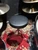 Yamaha Rydeen 5 Piece Drum Kit (22", 10", 12", 16" + 14" Snare) in Orange Glitter w/Hardware, Cymbals + Throne