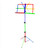 Xtreme MS109H Fold Up Music Stand Harlequin Design Rainbow Colour
