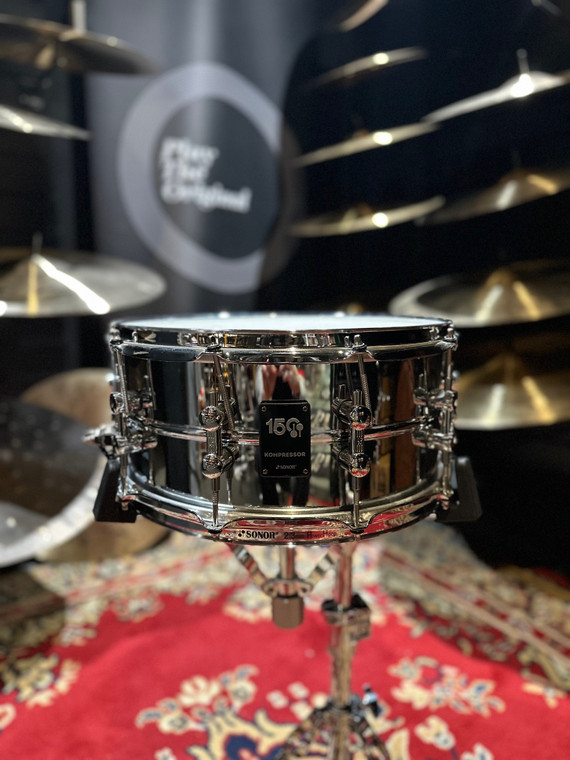 Limited Signed by Todd Sucherman - Sonor Kompressor 150th Anniversary 14" x 6.5" Steel Snare Drum