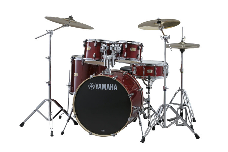 Yamaha Stage Custom Drum Kit + Paiste Drumtek Value Package - Cranberry Red
